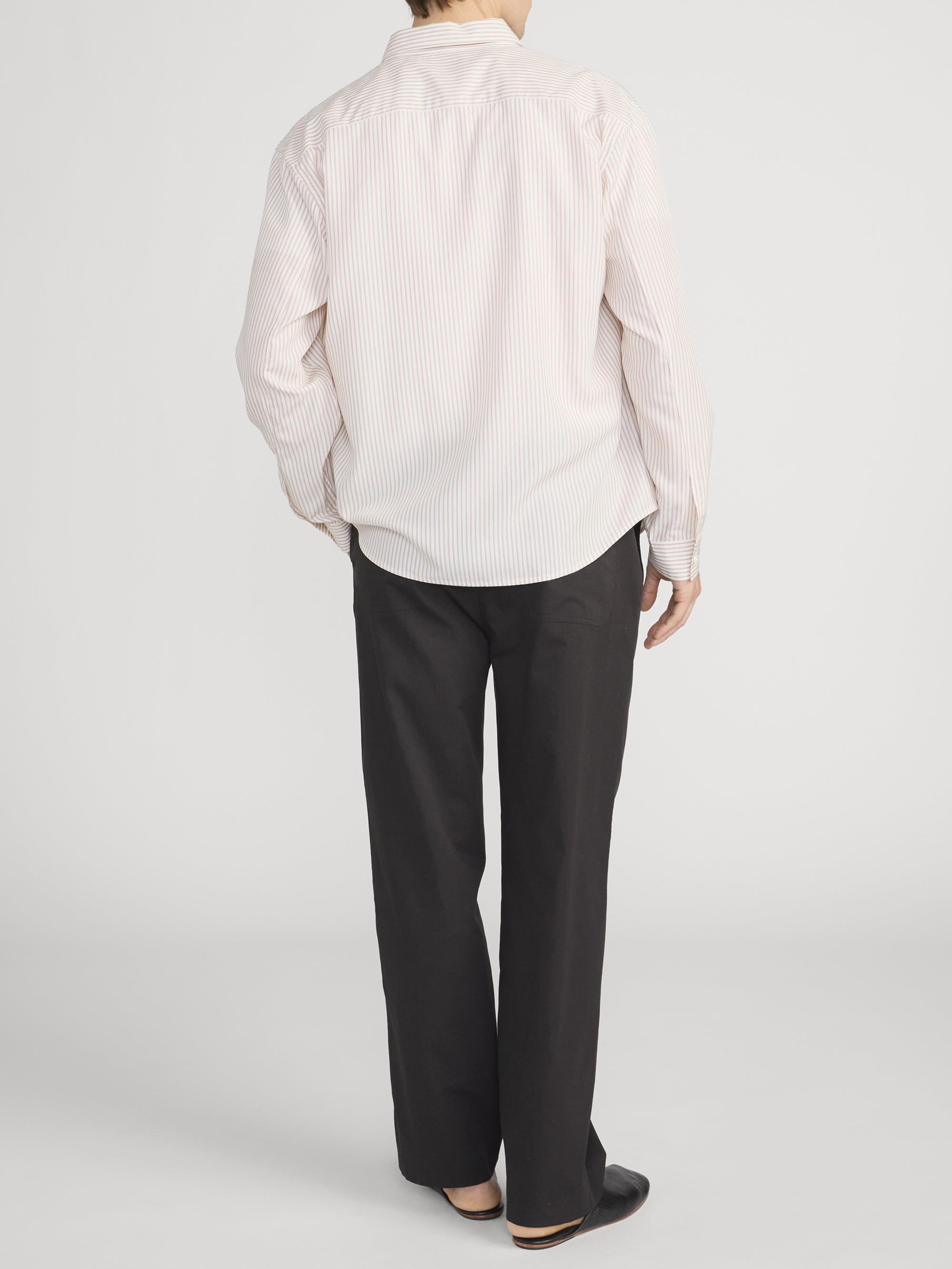 Relaxed Cotton Trousers -- Washed Black