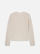 Waffle Textured Sweater -- Cream