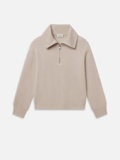 Half Zip Sweater -- Cream