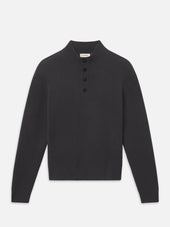 Cashmere Blend Brushed Sweater -- Dark Grey