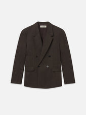 Double Breasted Blazer -- Mist Brown
