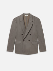 Cashmere Blend Wool Blazer -- Heather Beige