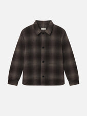 Wool Plaid Jacket -- Brown Plaid