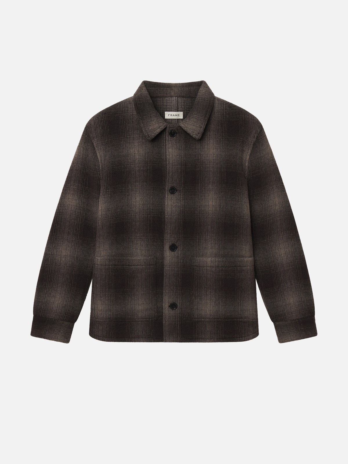 Wool Plaid Jacket -- Brown Plaid