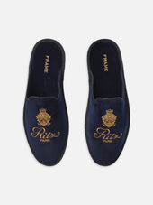 The Ritz Velvet Slippers -- Navy