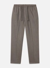 Cashmere Blend Easy Trousers -- Heather Beige