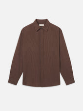Relaxed Stripe Shirt -- Red Brown Stripe