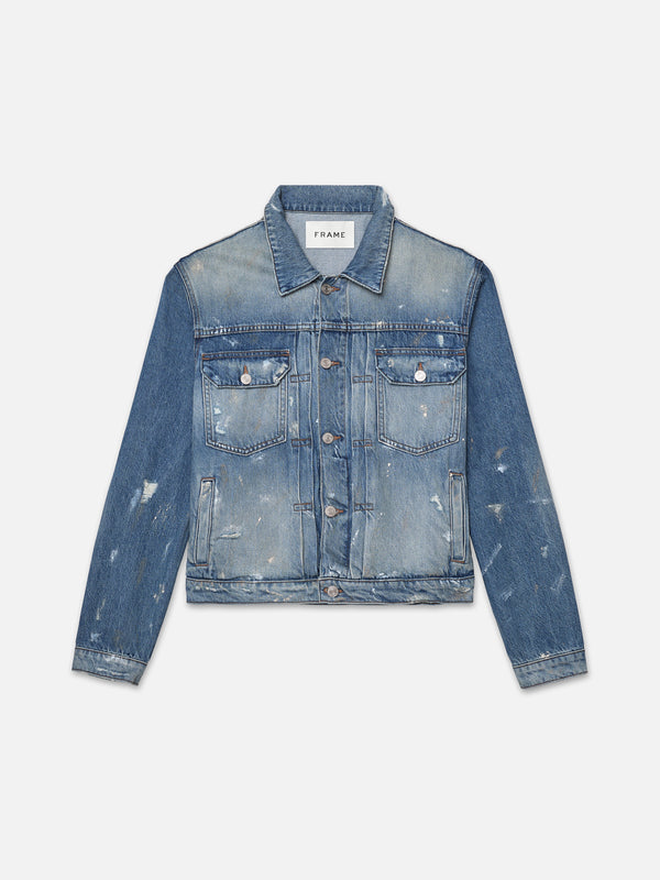 DENIM PLEATED JACKET RAYWOOD RIPS – FRAME