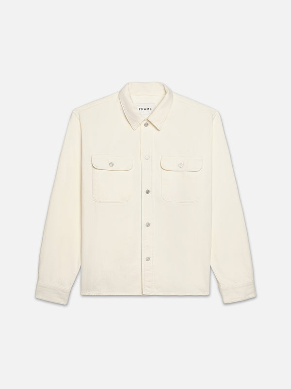 TEXTURED TERRY OVERSHIRT OFF WHITE – FRAME