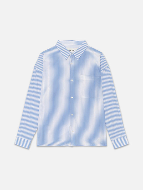 RELAXED BLUE STRIPED SHIRT BLUE STRIPE – FRAME