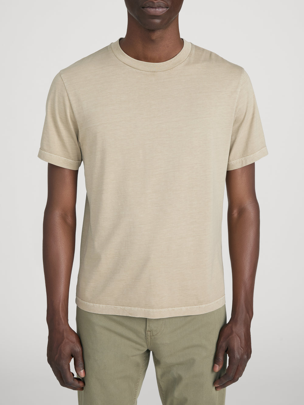 Tee on model front crop 