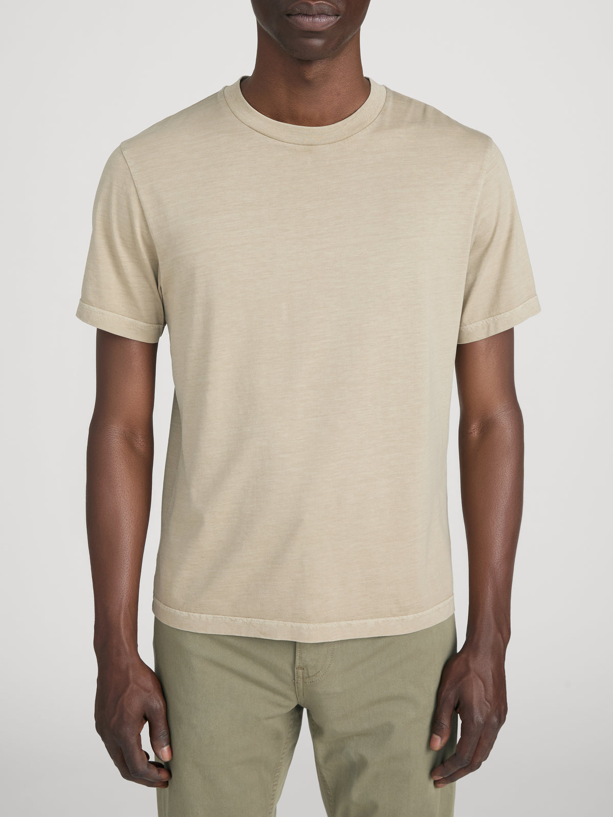 Tee on model front crop 