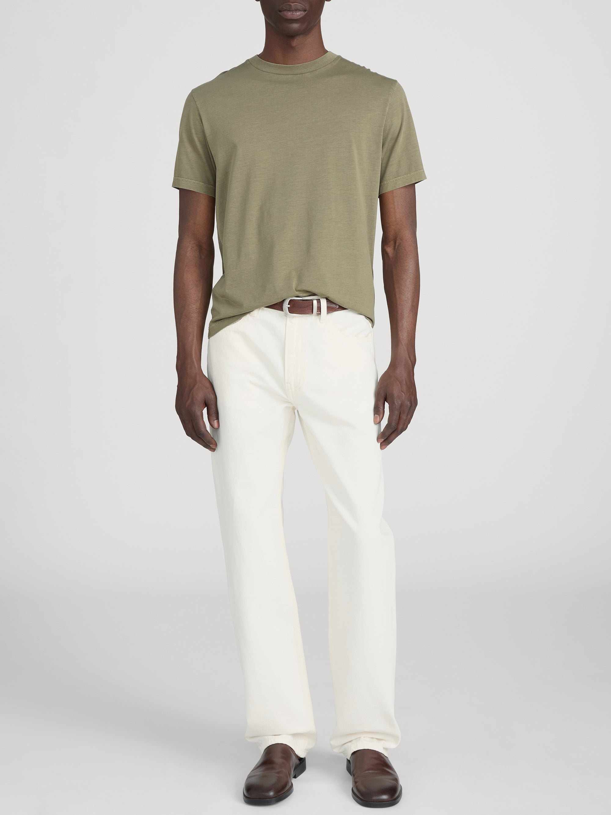 Light Cotton Tee - Antique Green