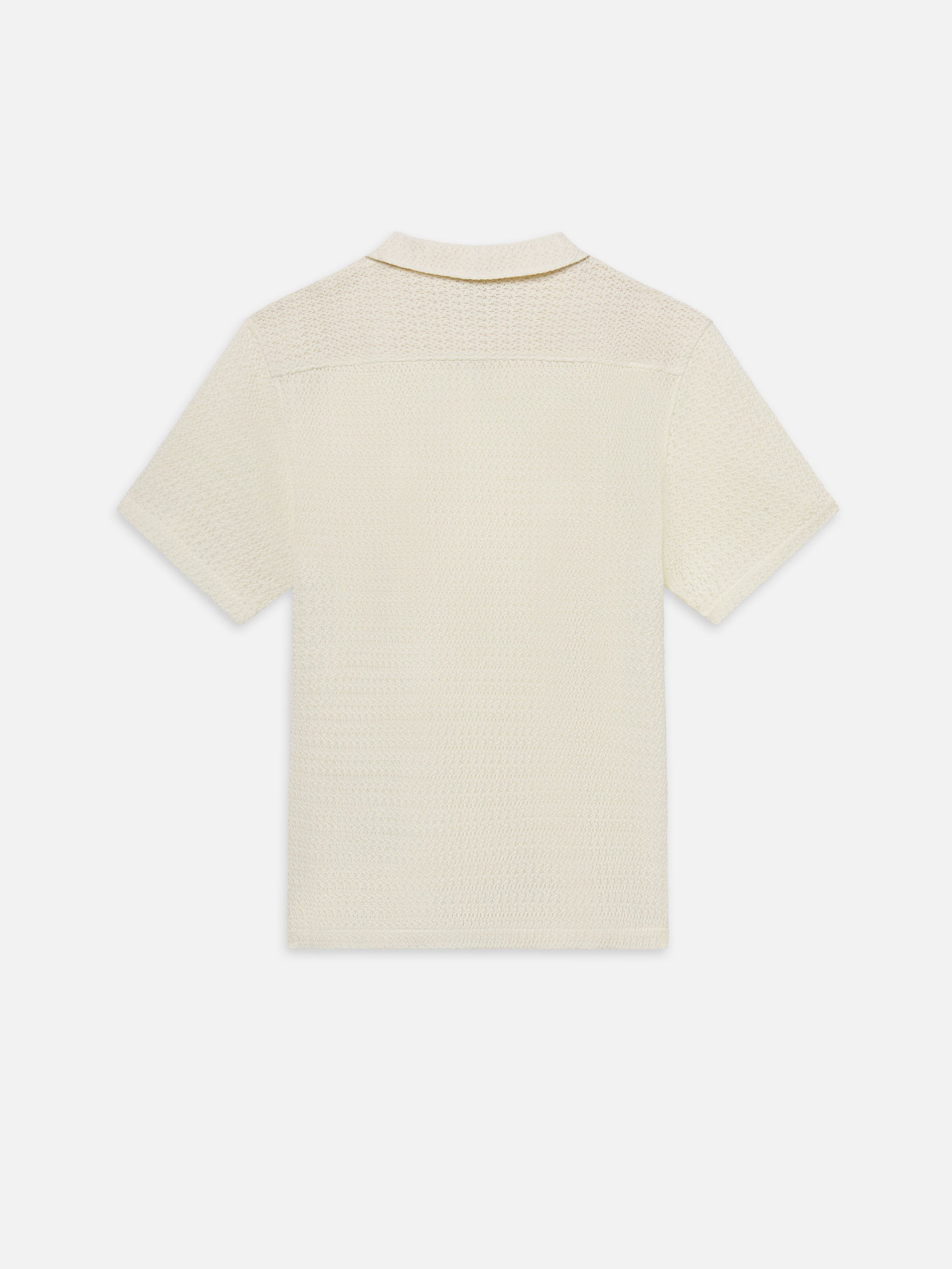 OPEN WEAVE S/S SHIRT CREAM