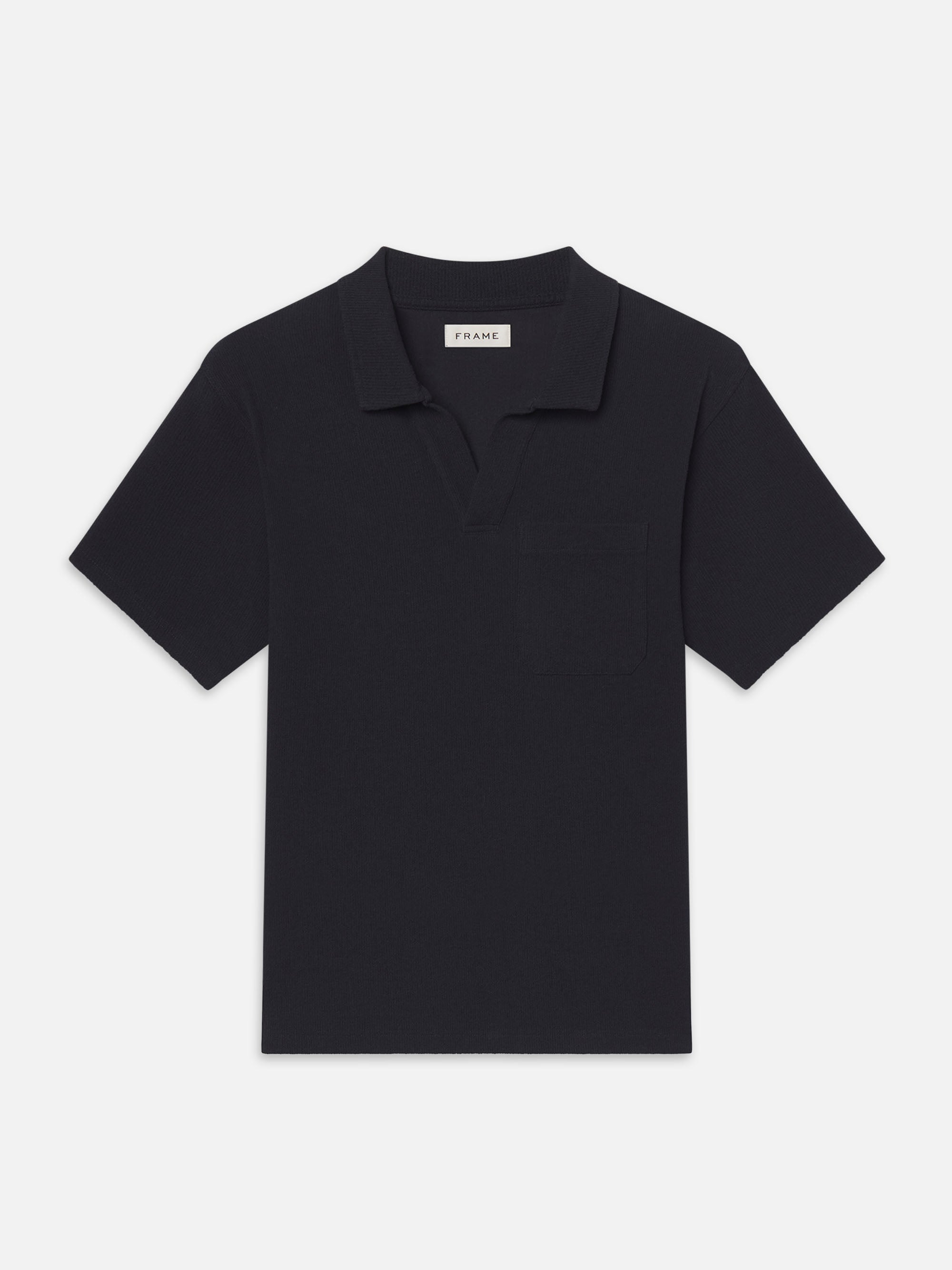 TEXTURED POLO DARK NAVY
