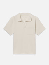 Textured Polo -- Light Stone