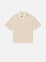 Zip Polo Shirt -- Light Stone