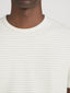 Jacquard Stripe Tee -- Cream/ Mauve Stripe