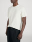 Jacquard Stripe Tee -- Cream/ Mauve Stripe