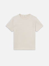 Jacquard Stripe Tee -- Cream/ Mauve Stripe