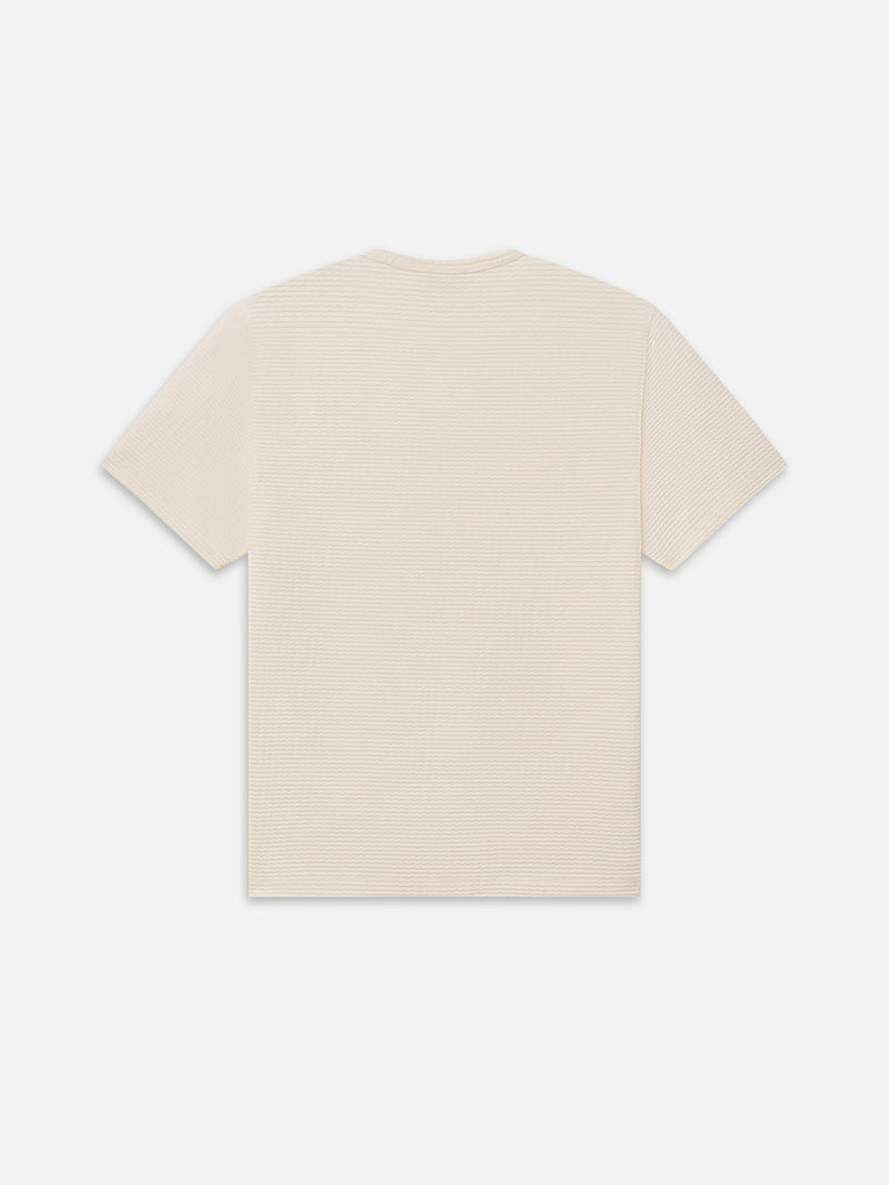 Jacquard Stripe Tee -- Cream
