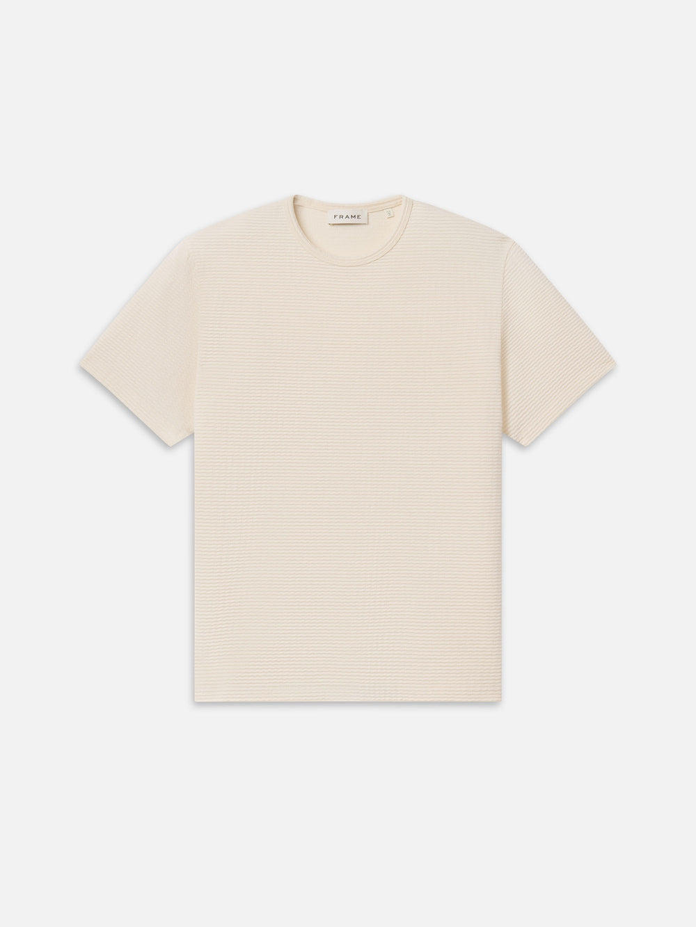 Jacquard Stripe Tee -- Cream