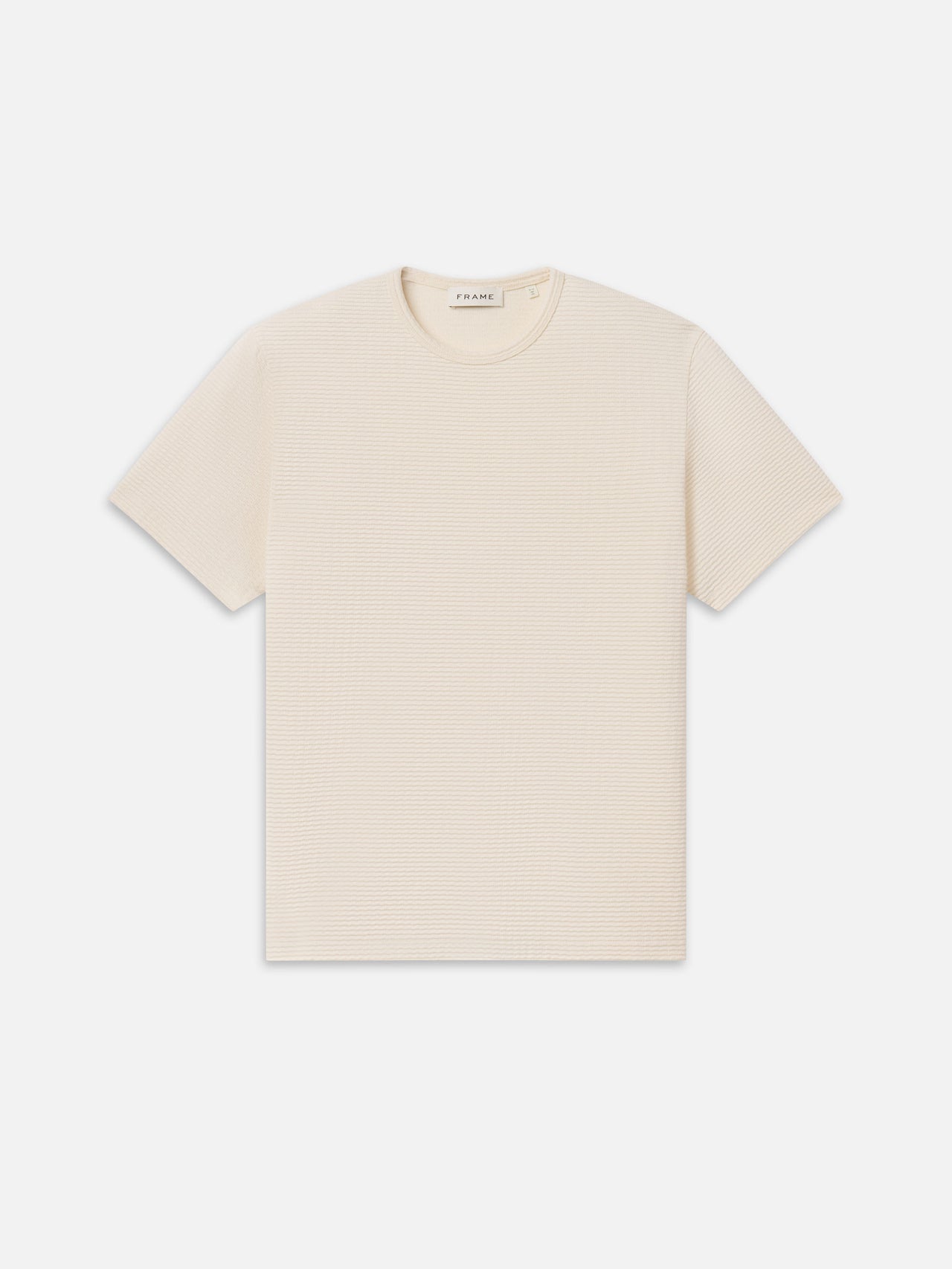 Jacquard Stripe Tee -- Cream