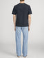 Jacquard Stripe Tee -- Navy/Cream Stripe
