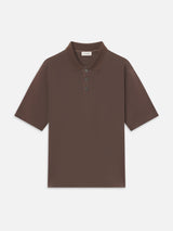 Washed Light Pique Polo -- Antique Cafe