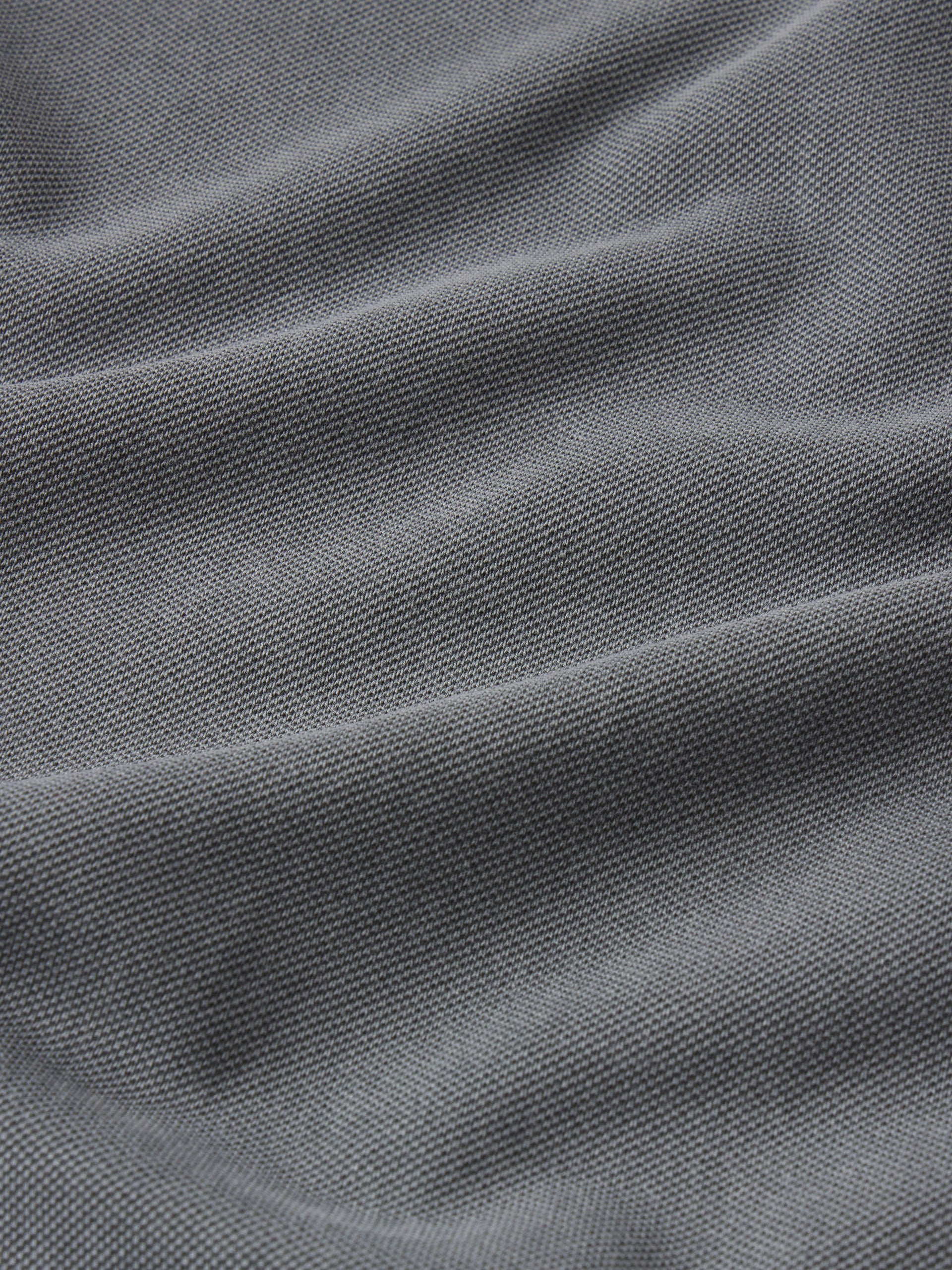 Washed Light Pique Polo -- Antique Modern Grey