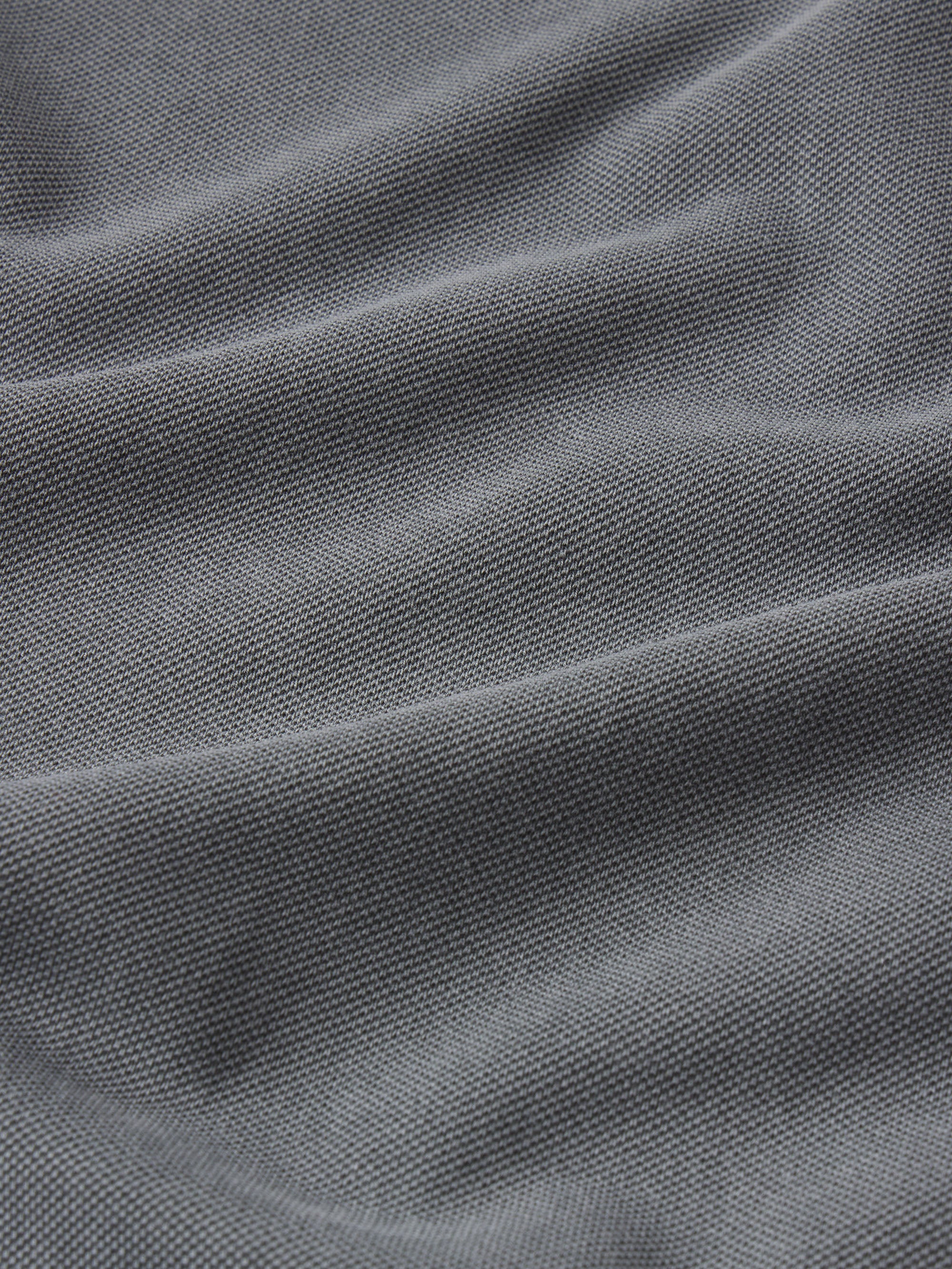 Washed Light Pique Polo -- Antique Modern Grey