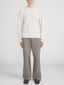 Ribbed Crewneck Sweater -- Cream