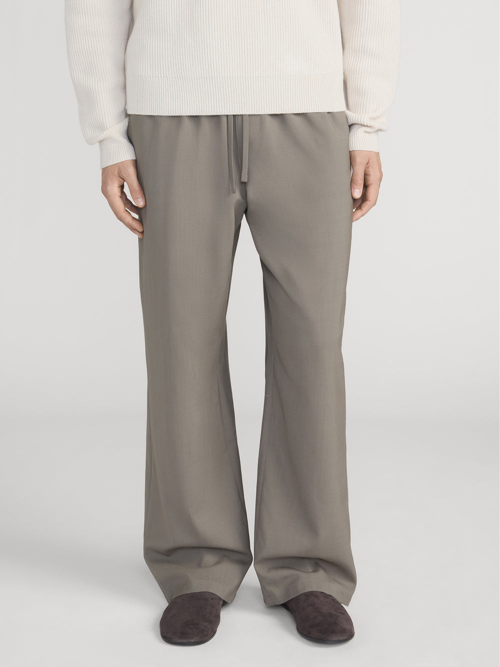 Easy Wide Leg Trousers -- Smoky Green