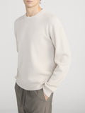 Ribbed Crewneck Sweater -- Cream