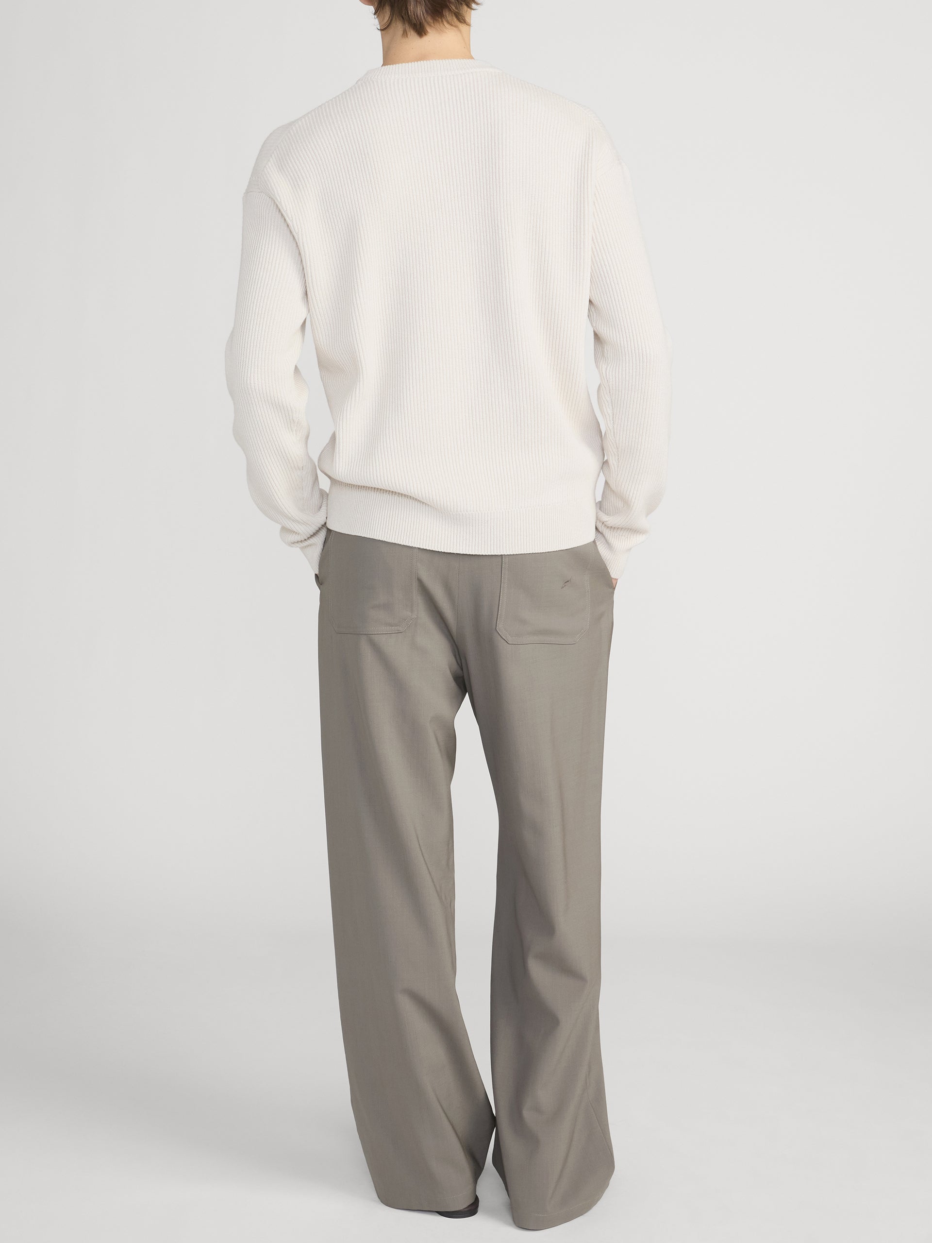 Easy Wide Leg Trousers -- Smoky Green