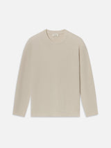 Ribbed Crewneck Sweater -- Cream