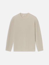Ribbed Crewneck Sweater -- Cream