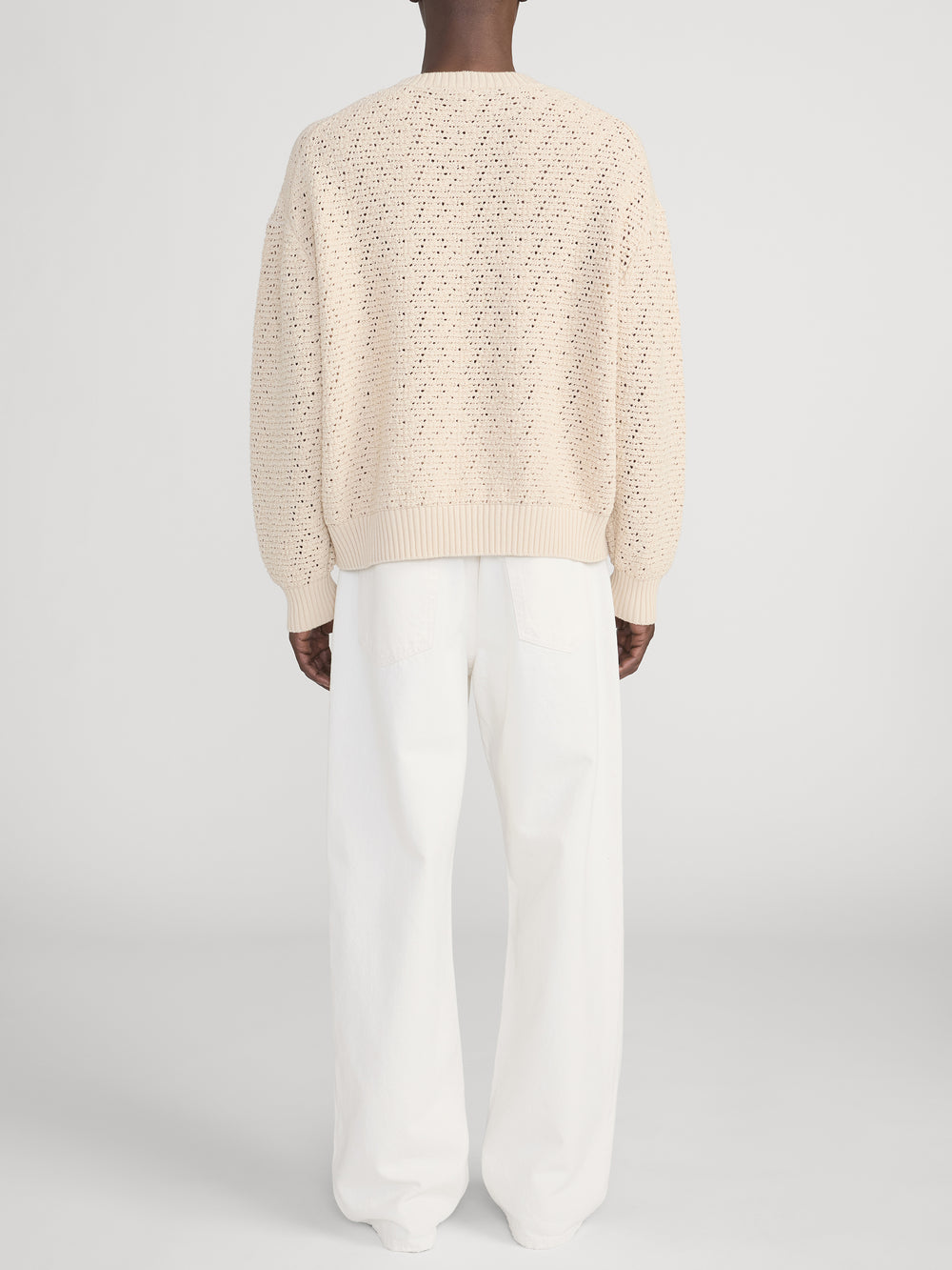 Crochet Sweater -- Light Stone