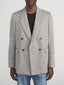 Retro Double Breasted Blazer -- Grey Multi