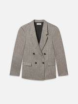 Retro Double Breasted Blazer -- Grey Multi