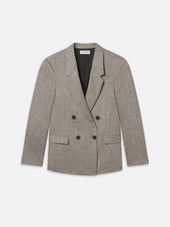 Retro Double Breasted Blazer -- Grey Multi