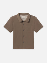 Open Weave Shirt -- Warm Grey