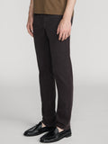 L'Homme Slim Brushed Twill -- Deep Brown