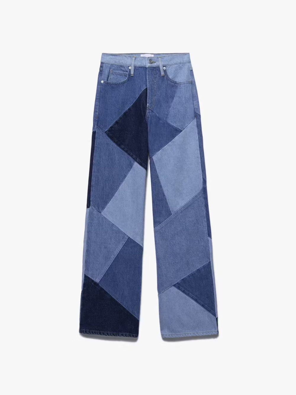 patchwork denim jeans