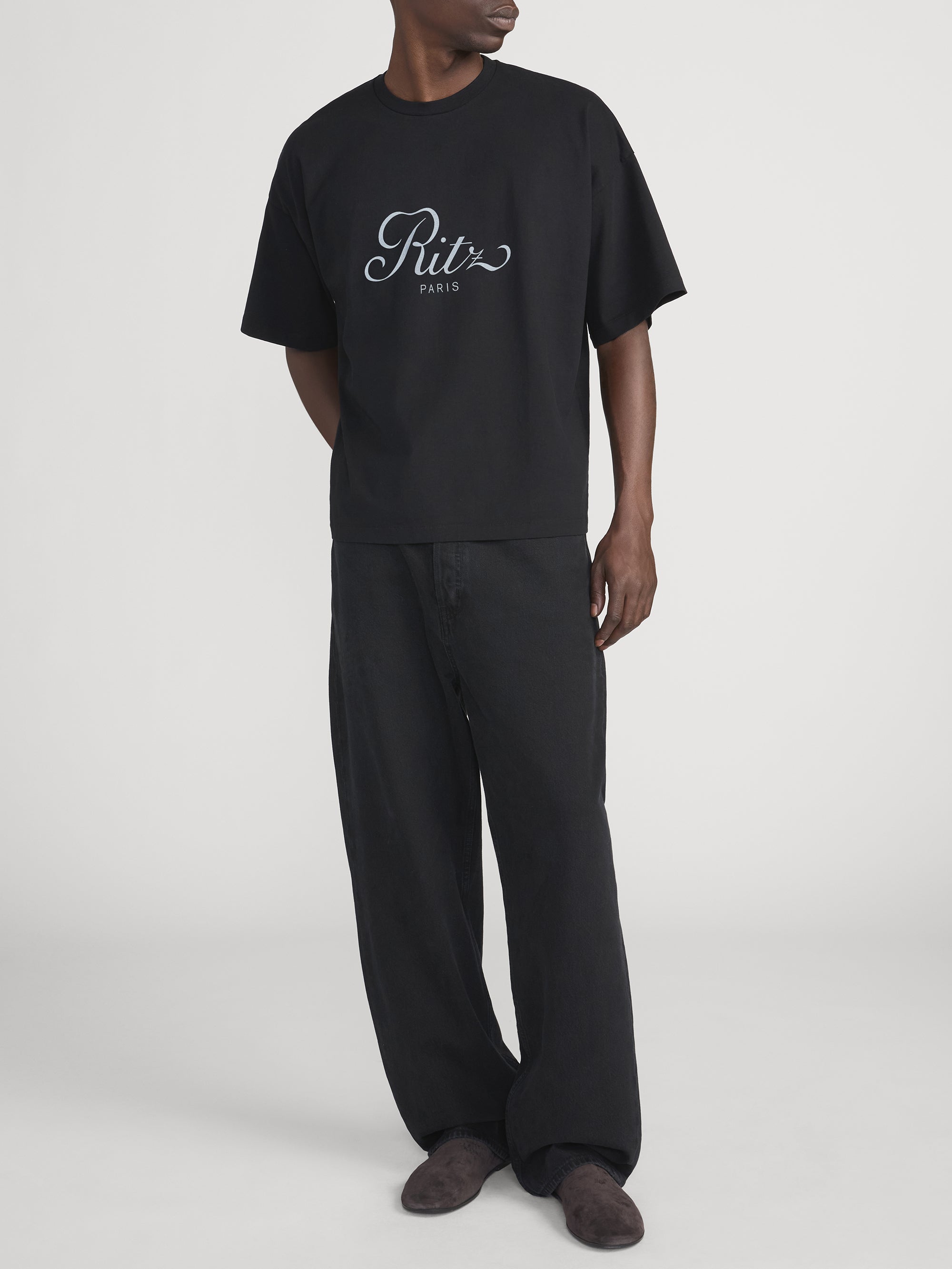 RITZ MENS T-SHIRT BLACK