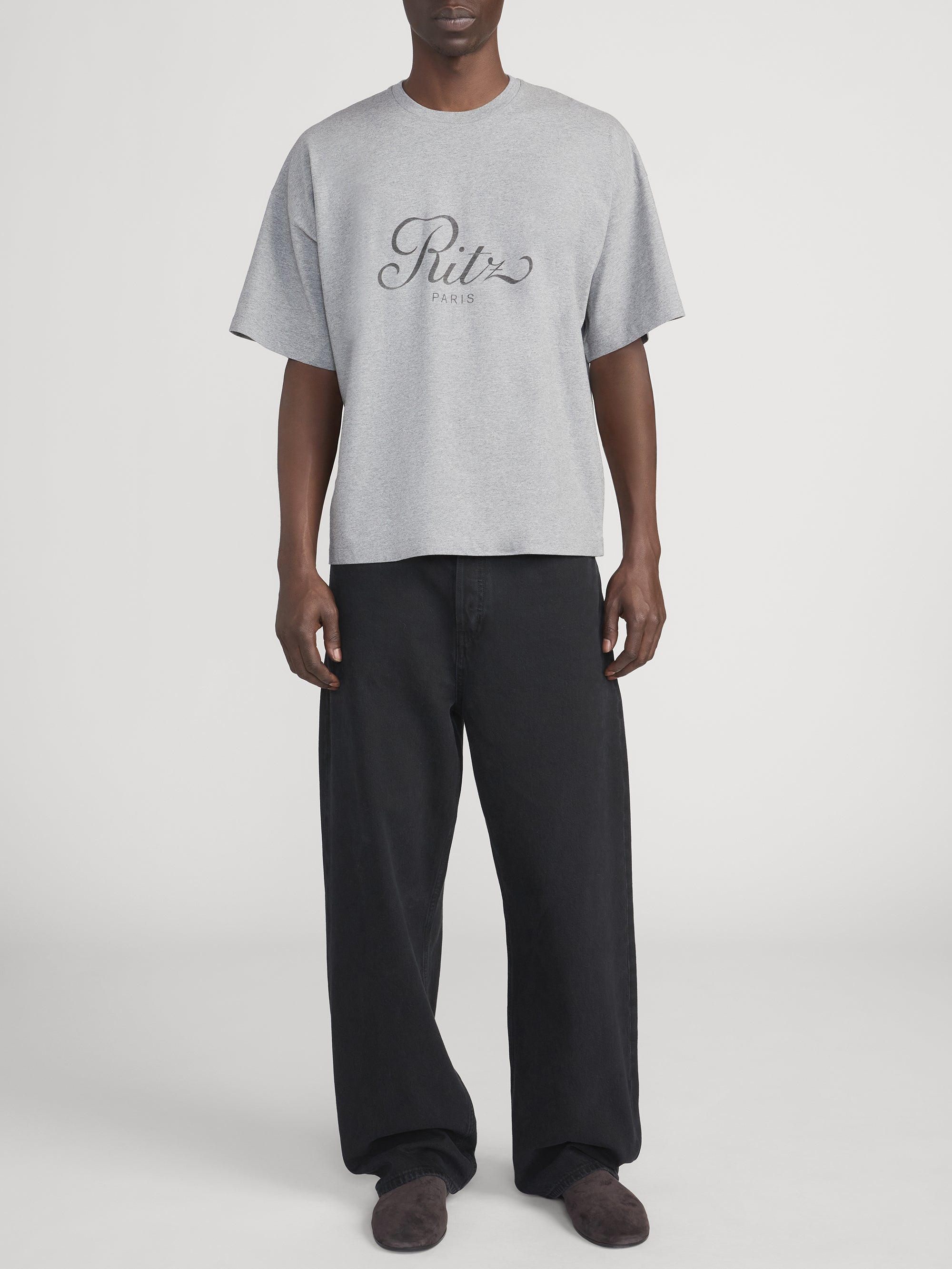 RITZ MENS T-SHIRT HEATHER GREY
