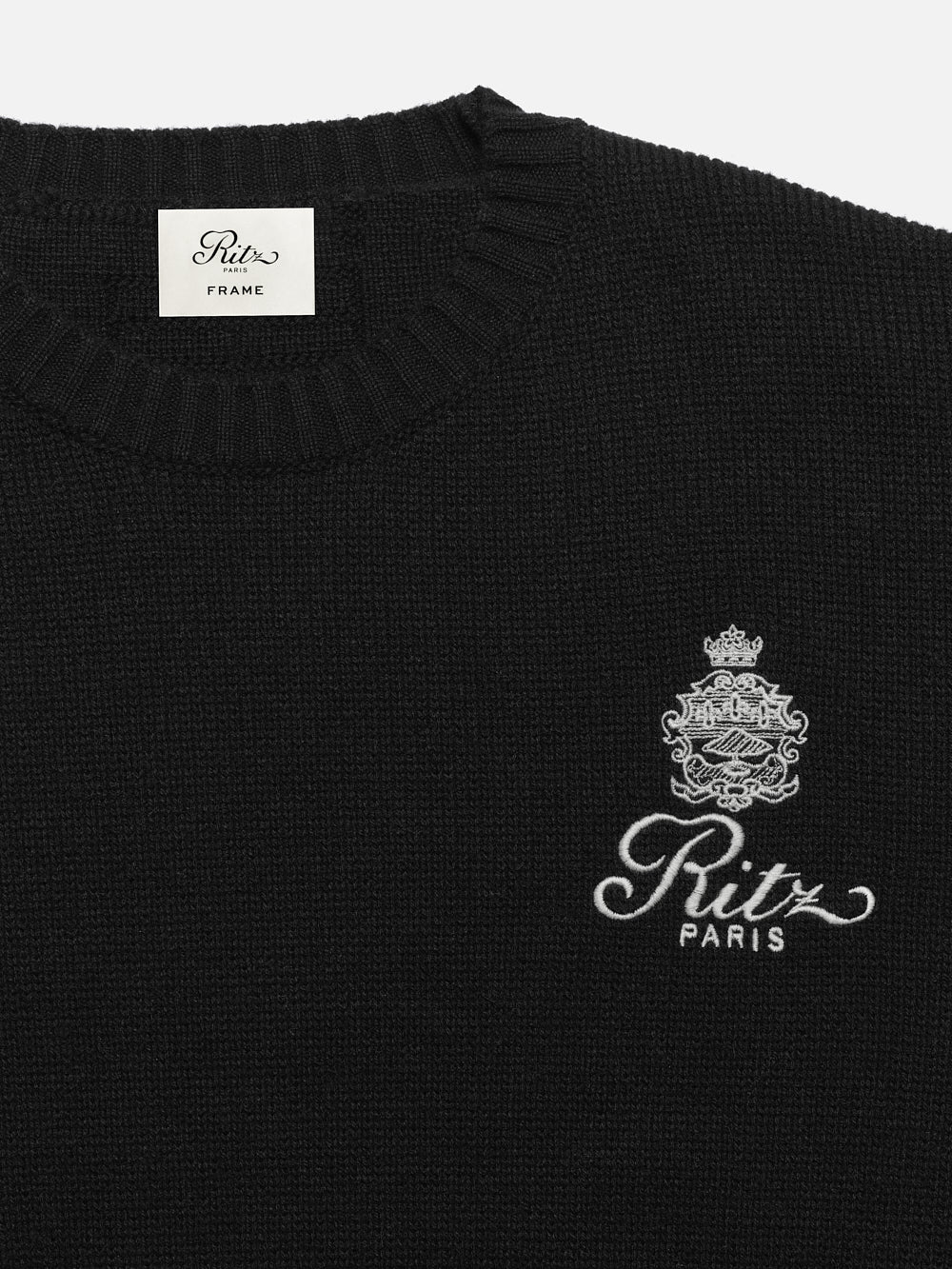 RITZ UNISEX CASHMERE SWEATER BLACK