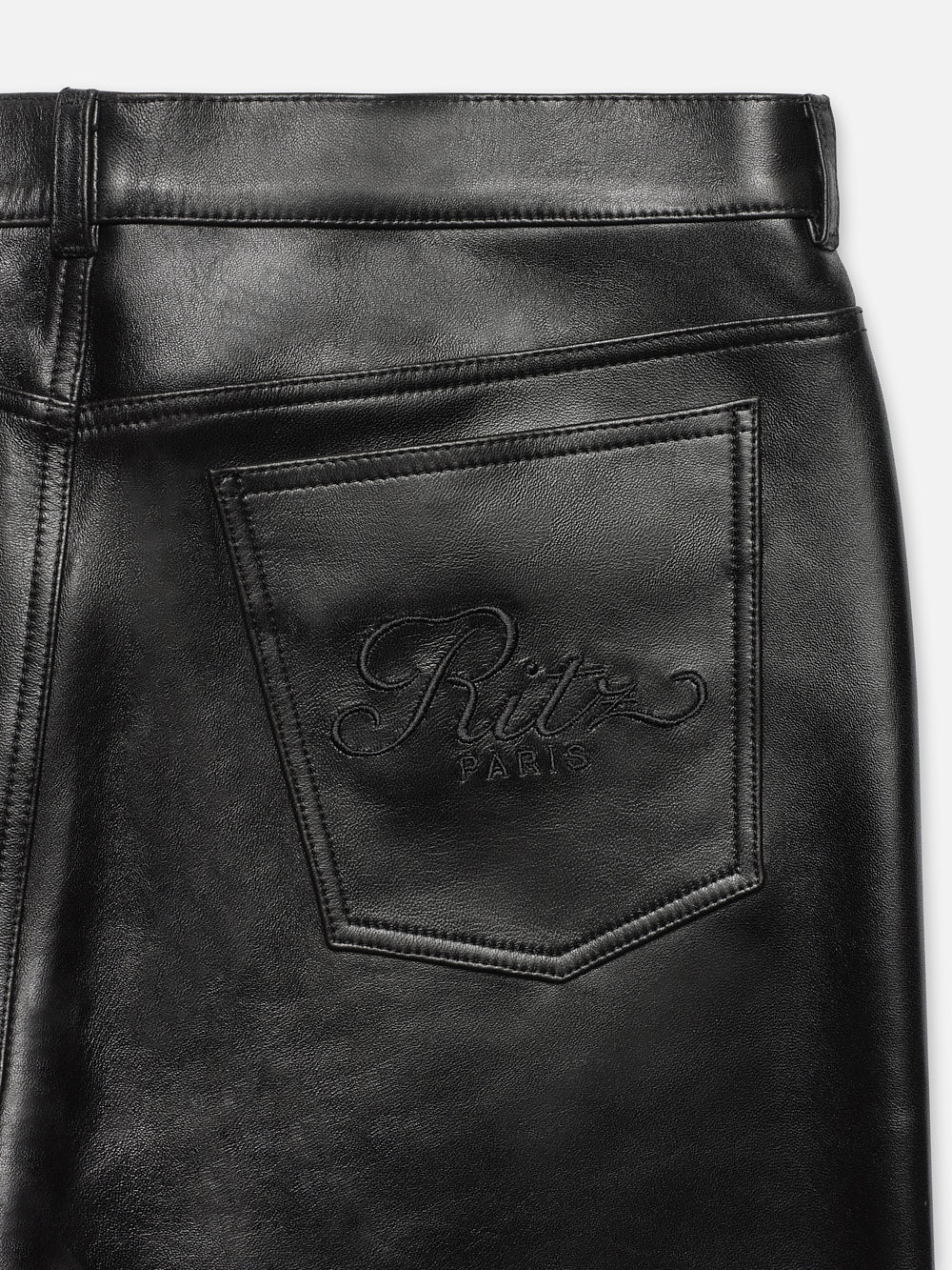 RITZ MEN'S LEATHER PANT BLACK