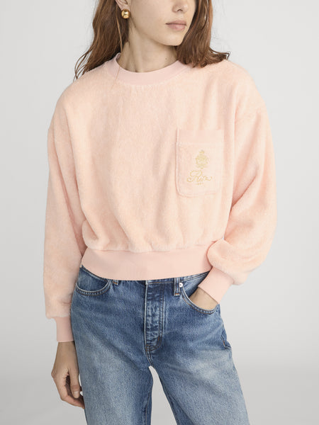 RTZ W CROPPED TERRY SWEATSHIRT RITZ PINK