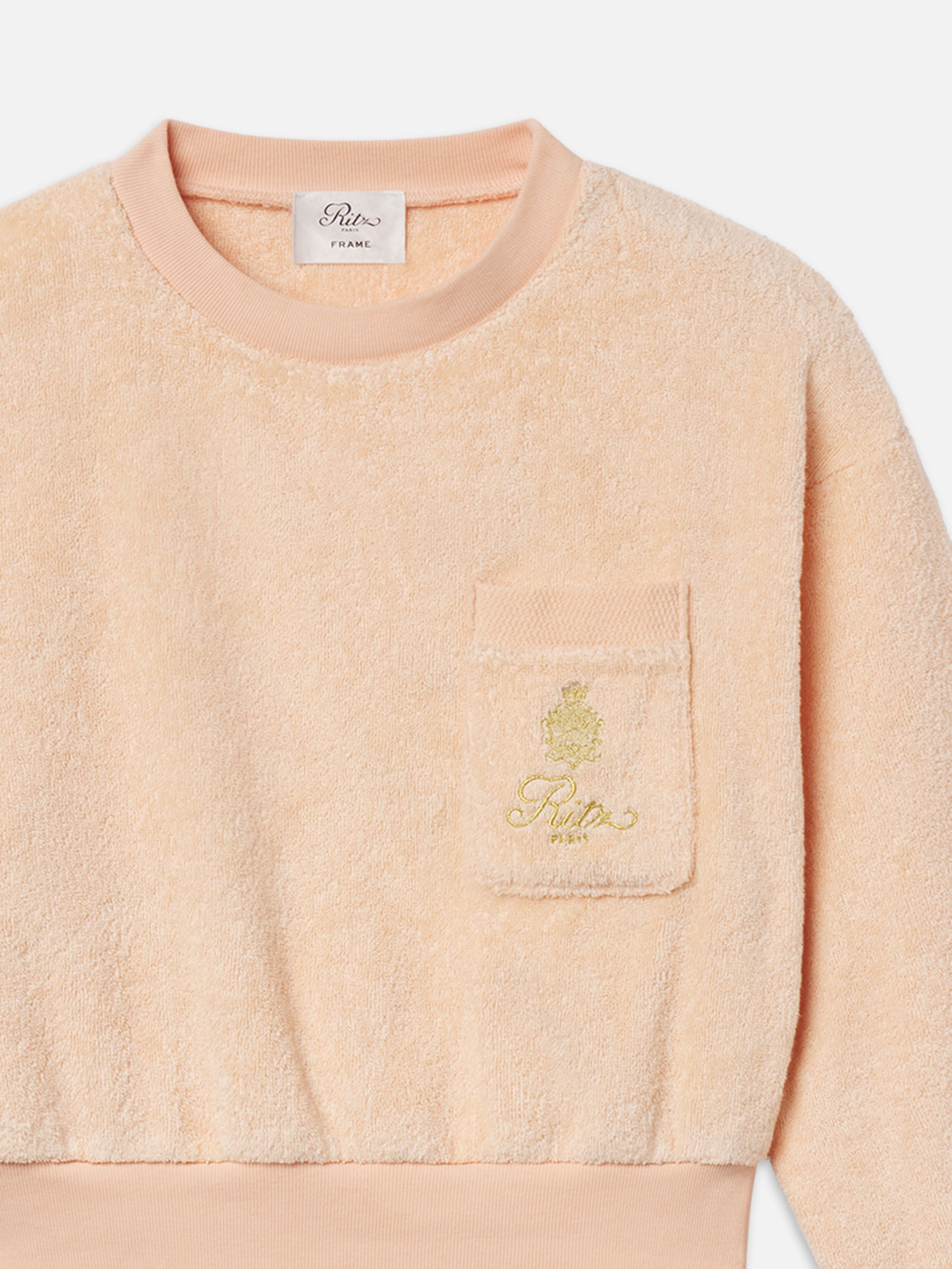 RTZ W CROPPED TERRY SWEATSHIRT RITZ PINK